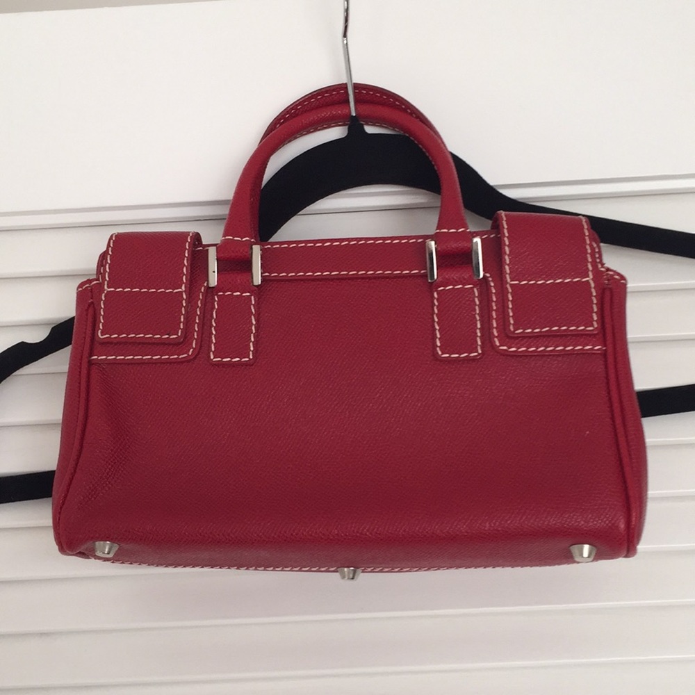 Gorgeous red leather evening bag
